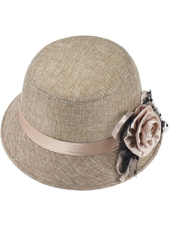 Glamorstar Vintage Felt Cloche Hat Winter Floral Fedora Bucket Hat Bowler Hats main image 7